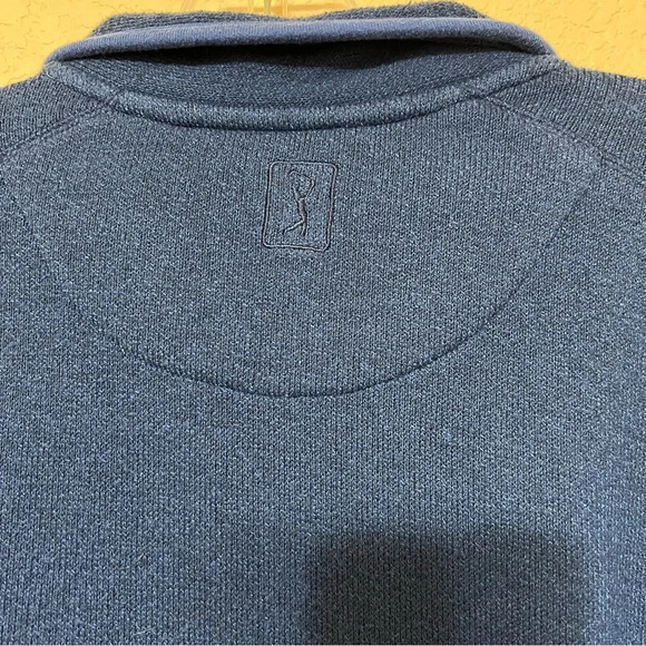 PGA Tour Men’s Blue Quarter Zip Golf Pullover Size XL - Picture 4 of 12